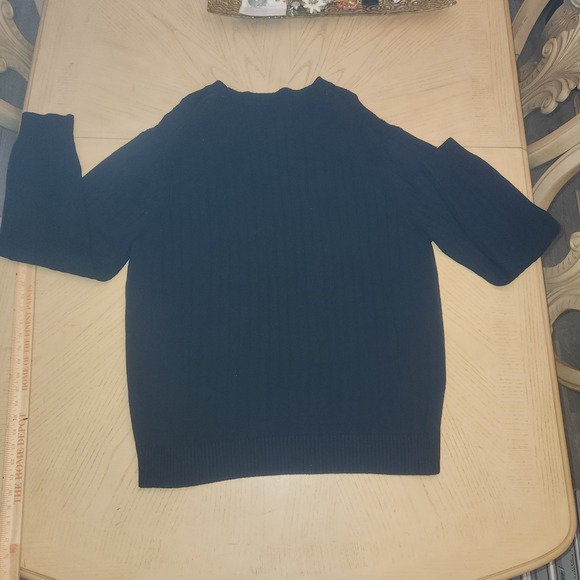 Nautica Mens 2X Navy Blue Stretch Knit Pull Over Crew Neck Cotton Sweater - Picture 5 of 9